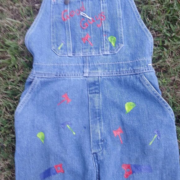 Dickies Bib Overalls Fall Womens L Y2K Artsisan Blue Denim Artsy DIY Outdoor - Picture 10 of 16